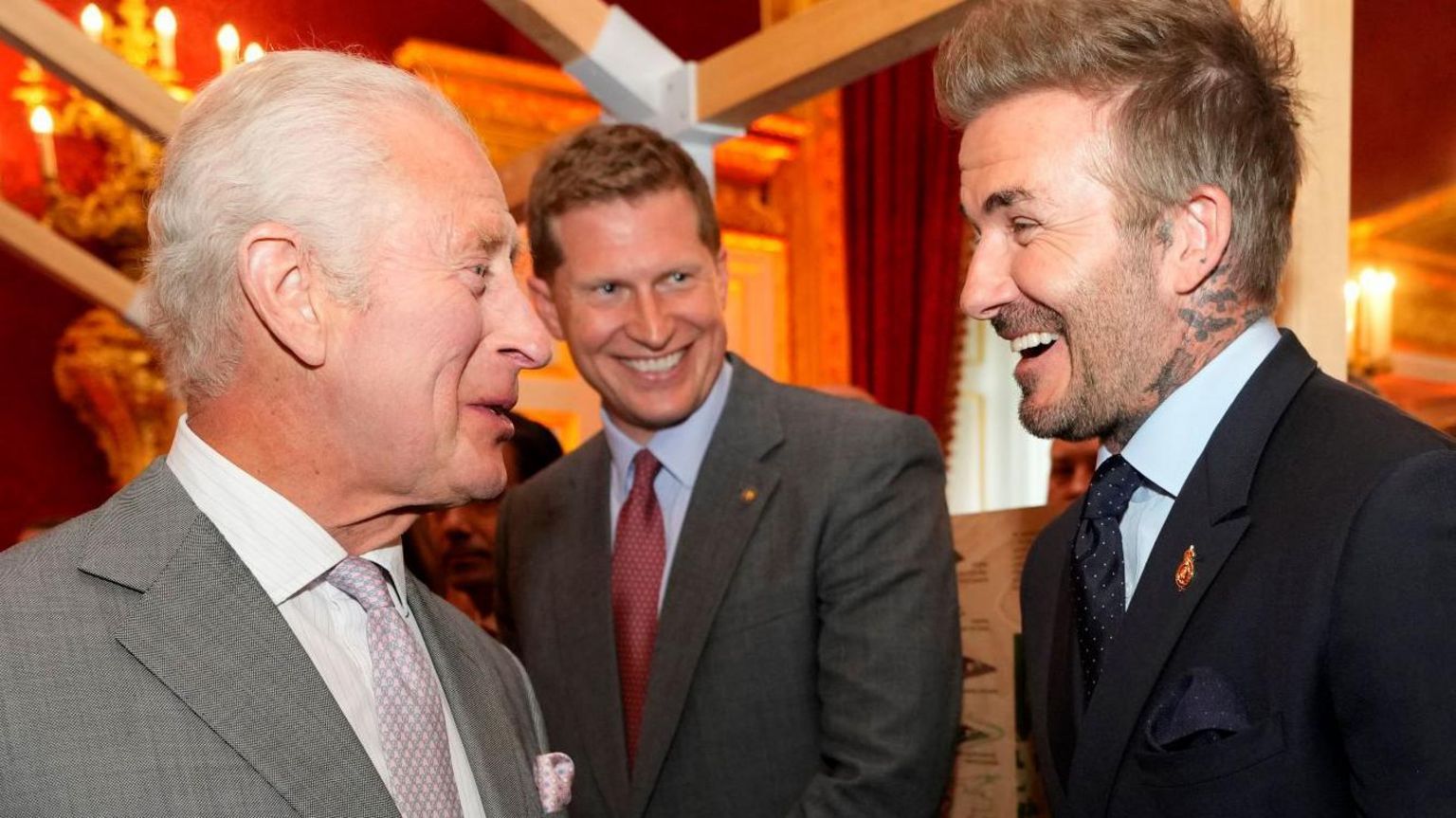 King Charles awards first 'harmony' prizes with David Beckham