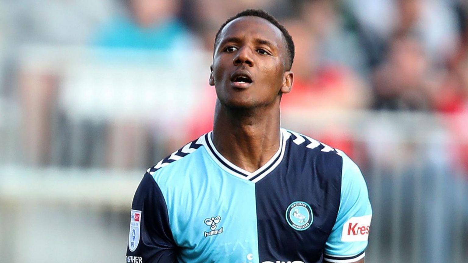 Forward Richard Kone playing for Wycombe Wanderers