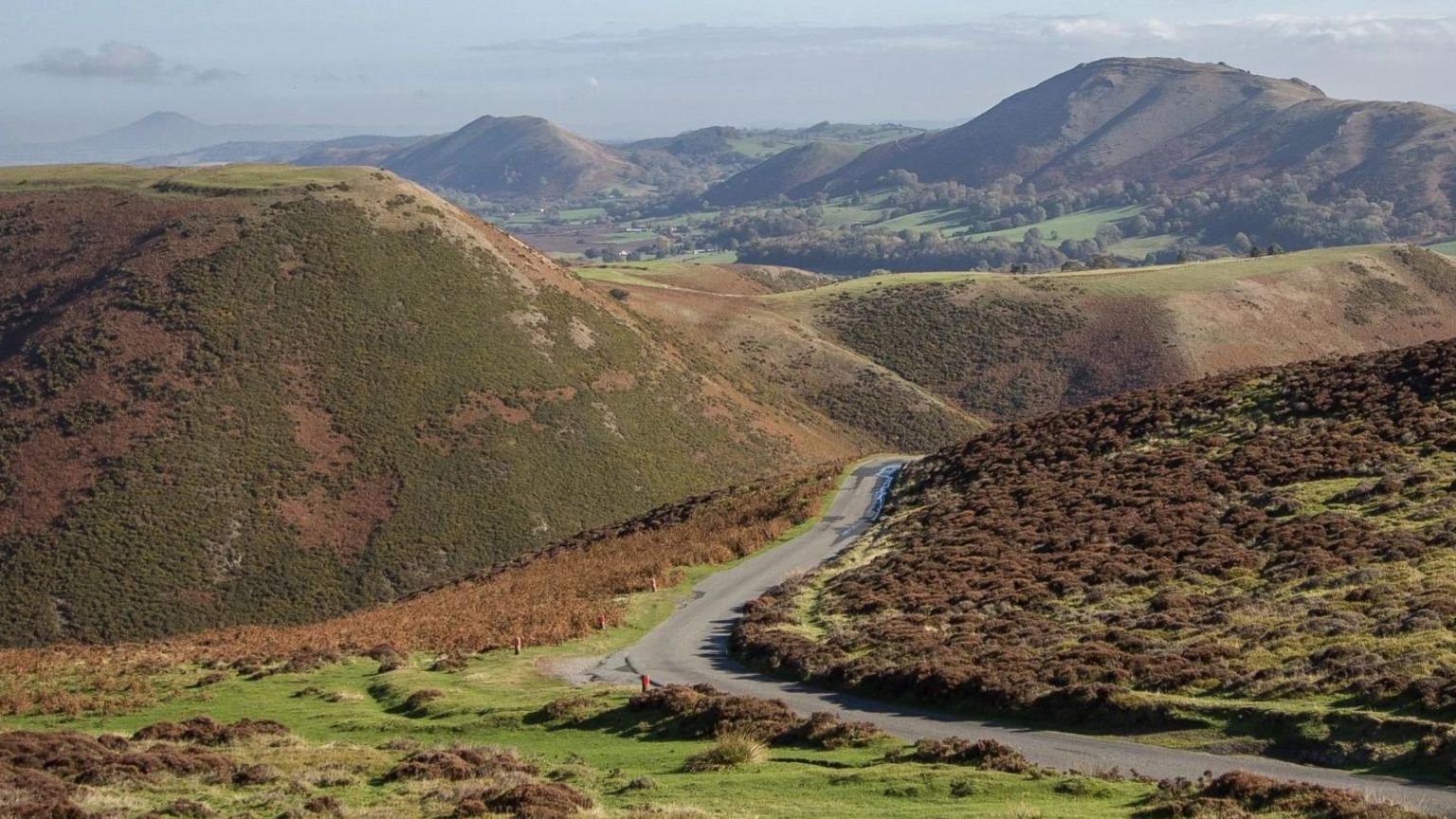 The Burway and Bodbury Hill at Carding Mill Valley and the Long Mynd in Shropshire