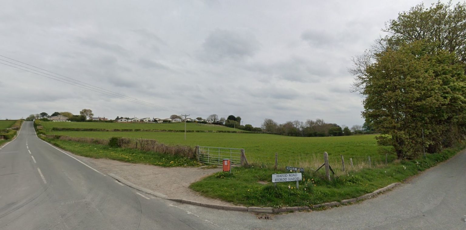 google picture of a rural road junction