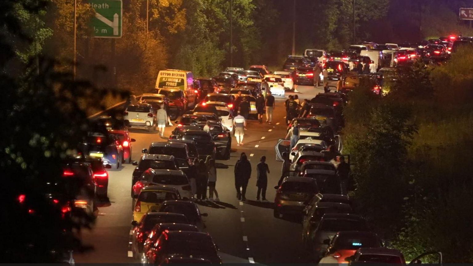 Cars caught in delays after A23 accident