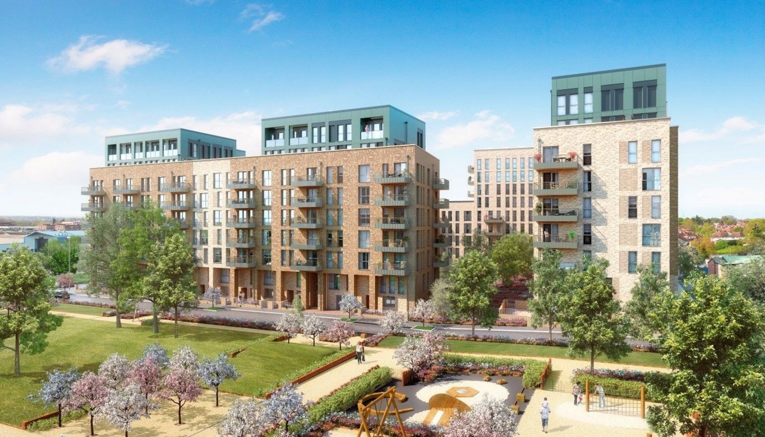 An artist's impression of how the new development, Acton Gardens, will look