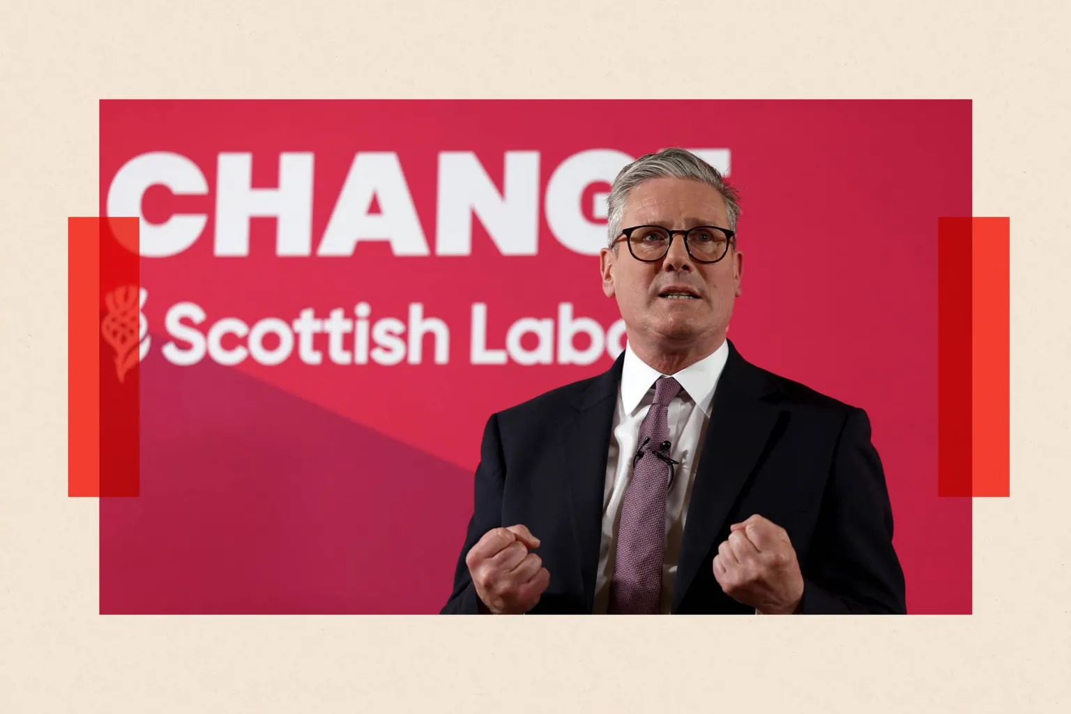 Getty Images Keir Starmer speaks during the launch of the Labour party’s ‘six steps to change Scotland’ pledges