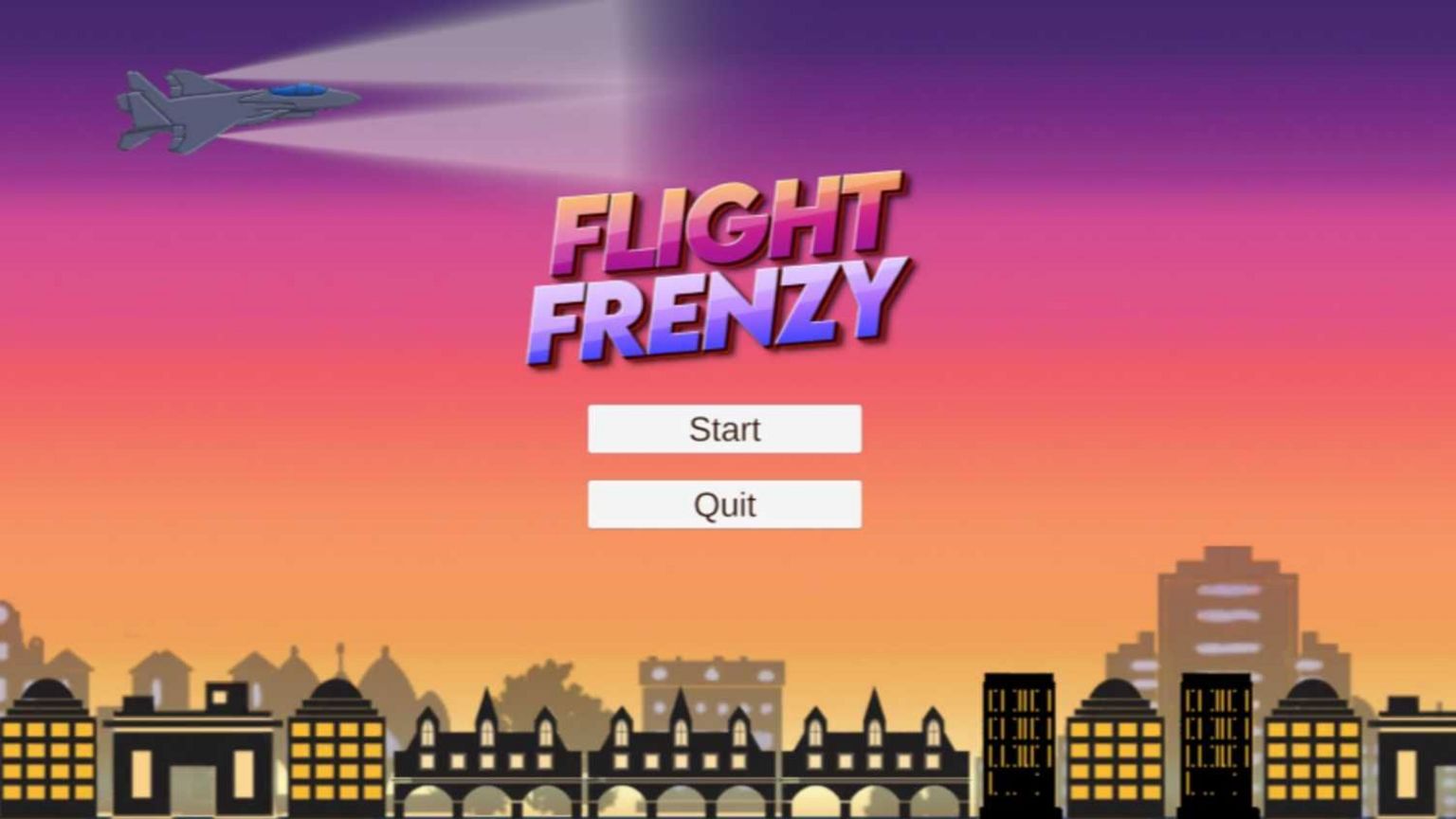 Title screen from Flight Frenzy game