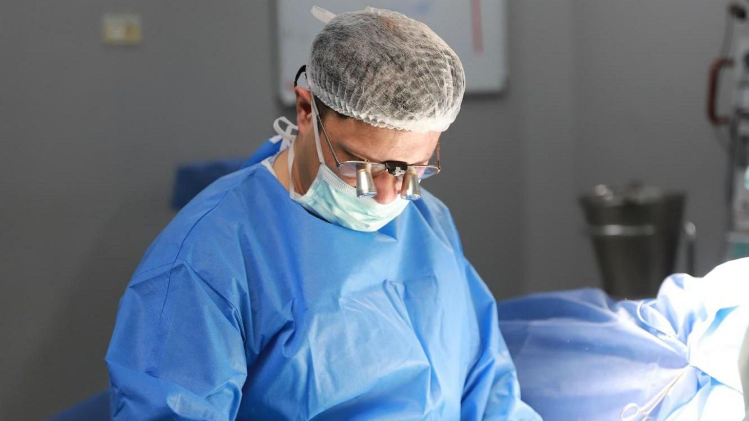 Dr Junaid Sultan in operating theatre