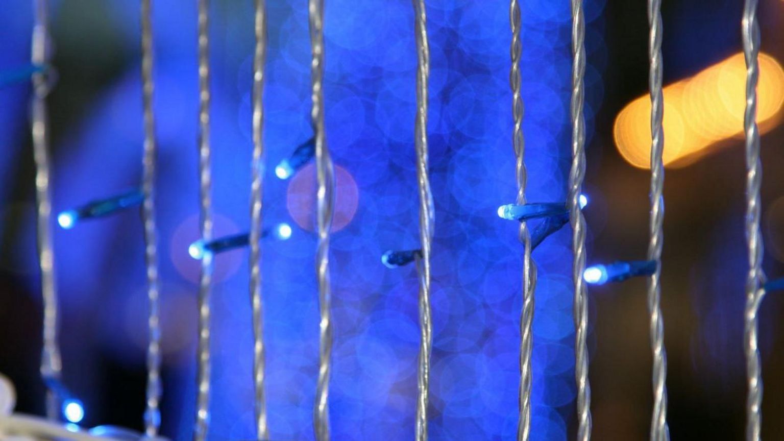 A generic file photo of blue fairy lights.