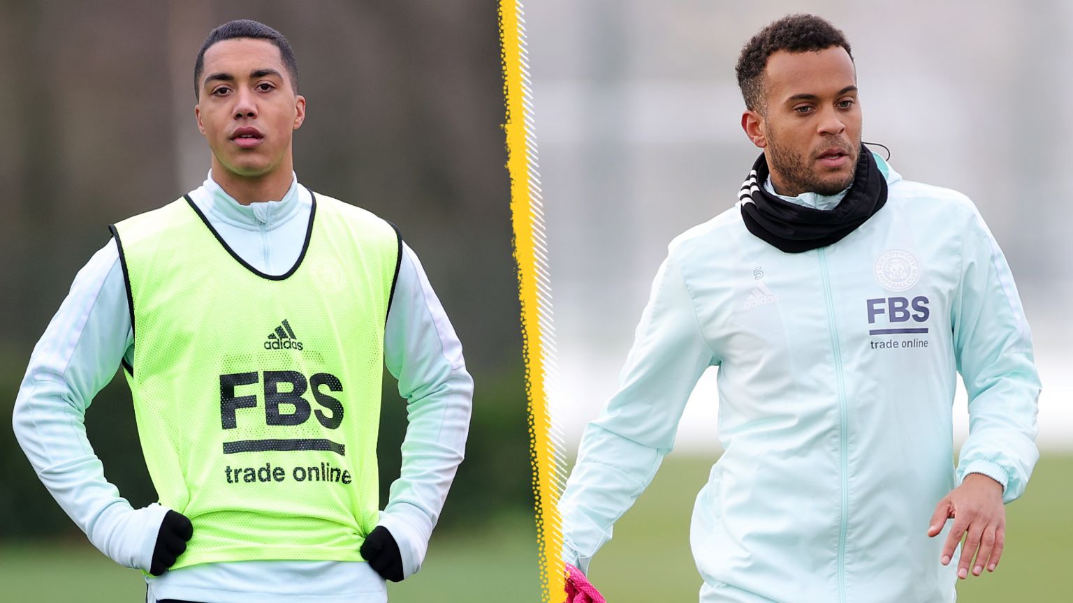 Youri Tielemans and Ryan Bertrand split picture graphic
