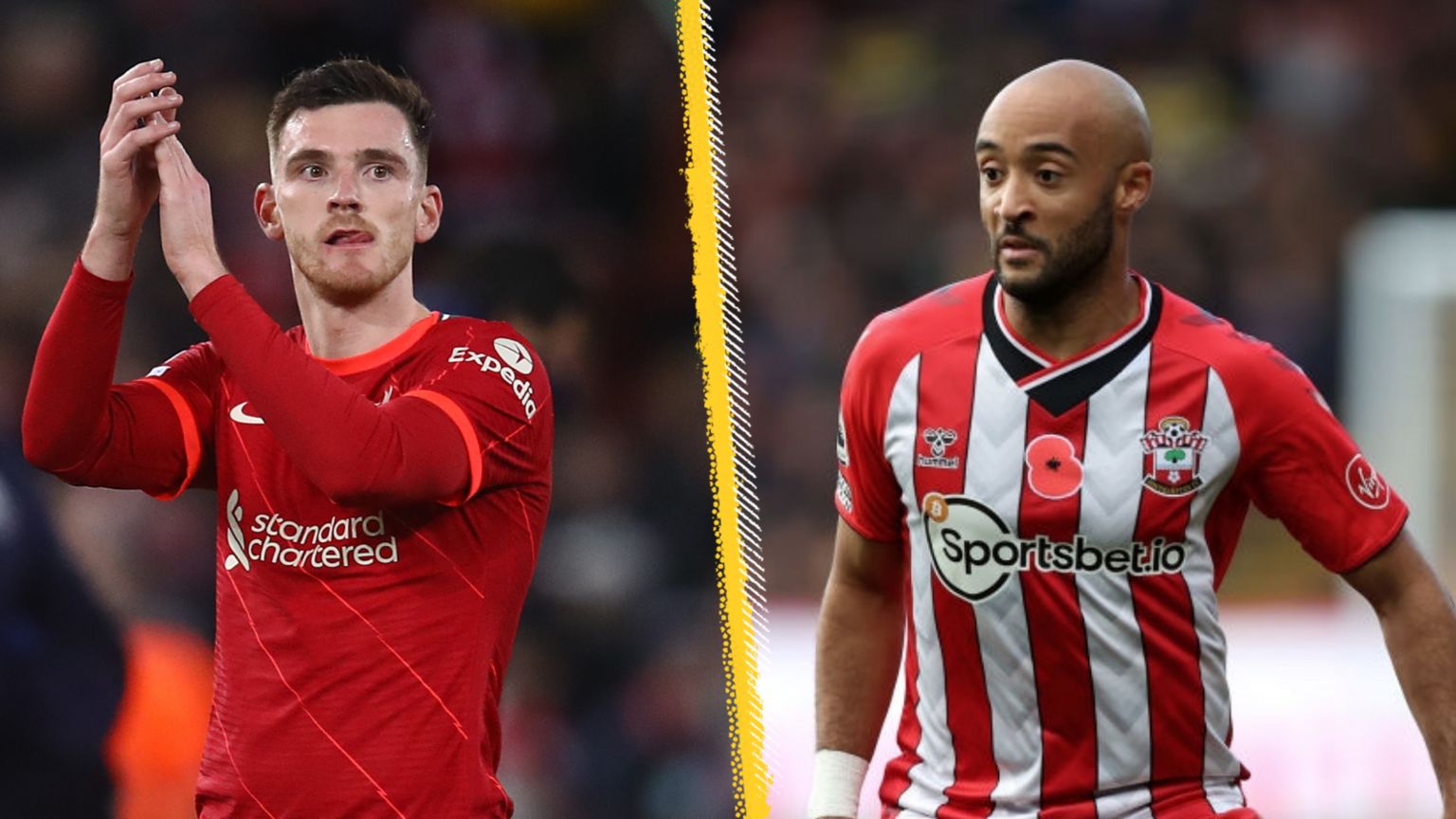 Liverpool's Andy Robertson and Southampton's Nathan Redmond are both available for Saturday's meeting at Anfield
