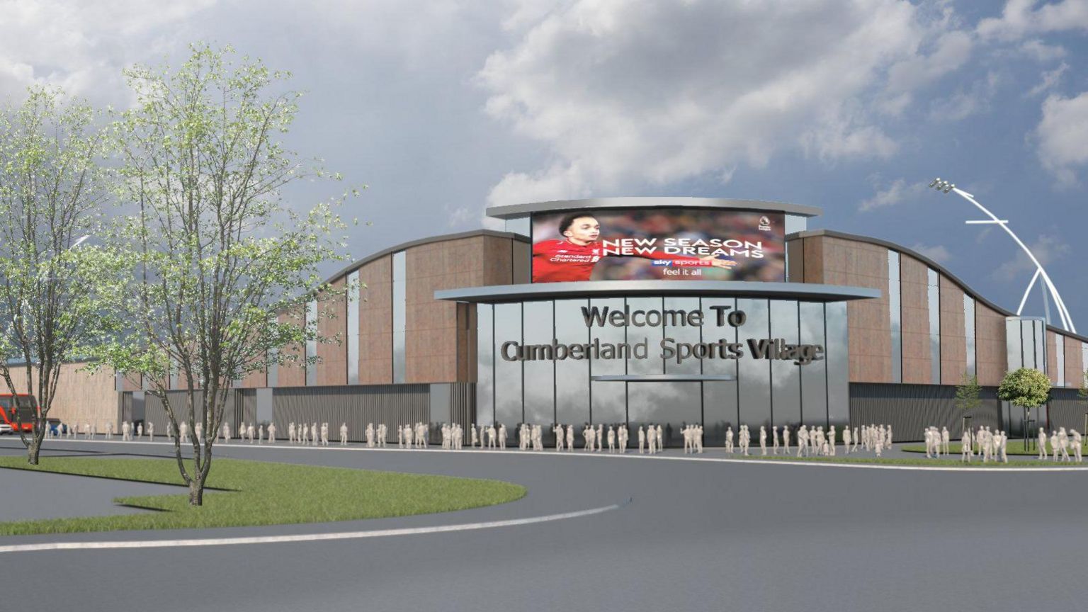 A CGI image of how Cumberland Sports Village could look