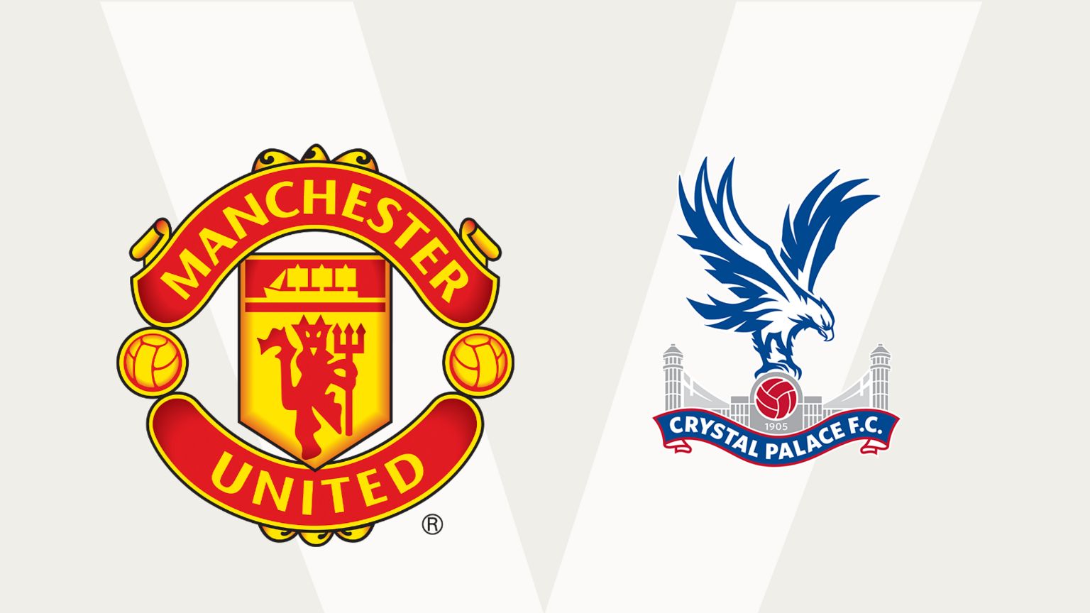 Manchester United and Crystal Palace badges