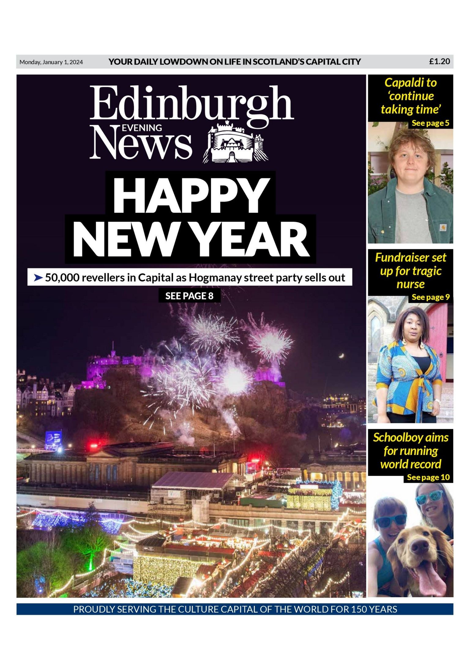 Scotland's papers 'Spectacular' Hogmanay and gender change 'loophole