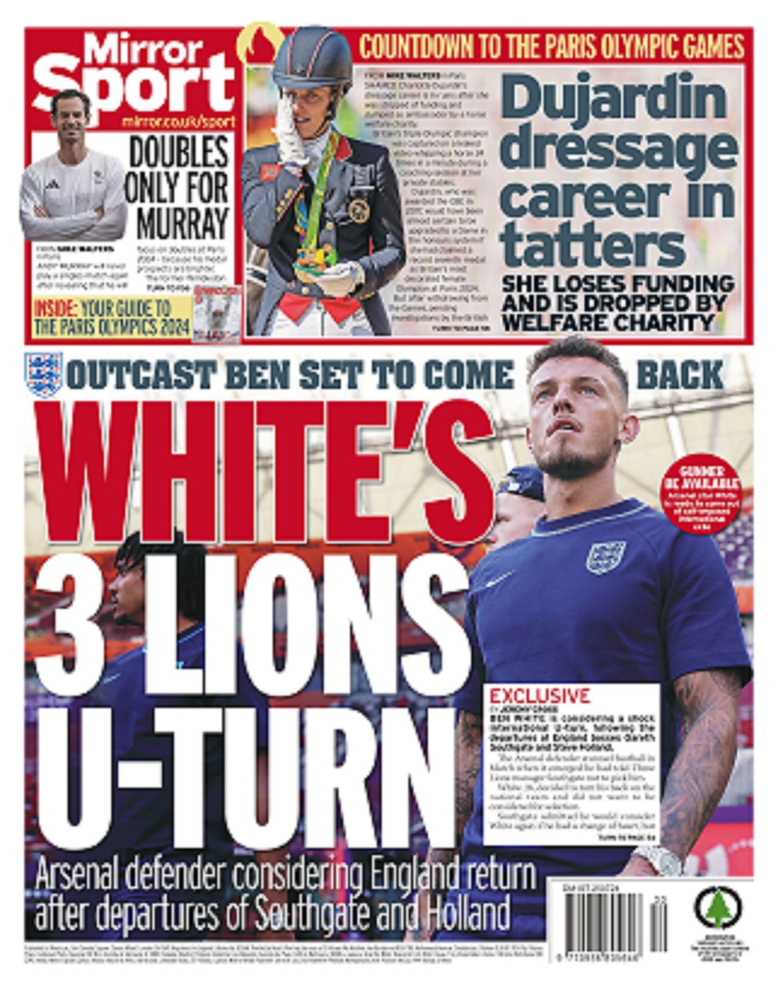 Daily Mirror back page