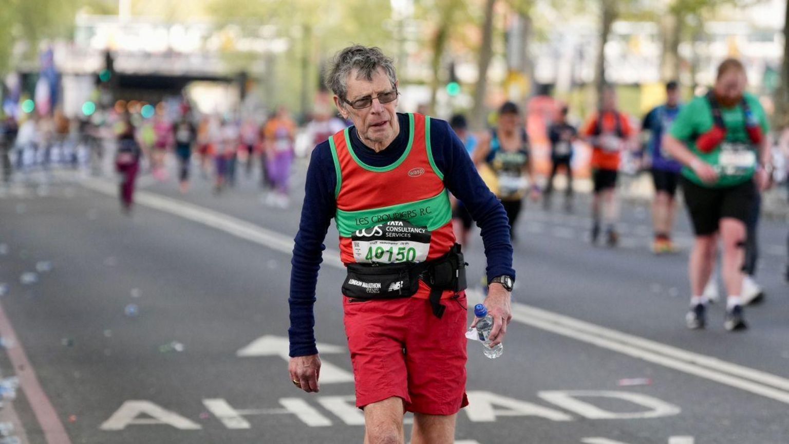 Jeff Aston running the London Marathon