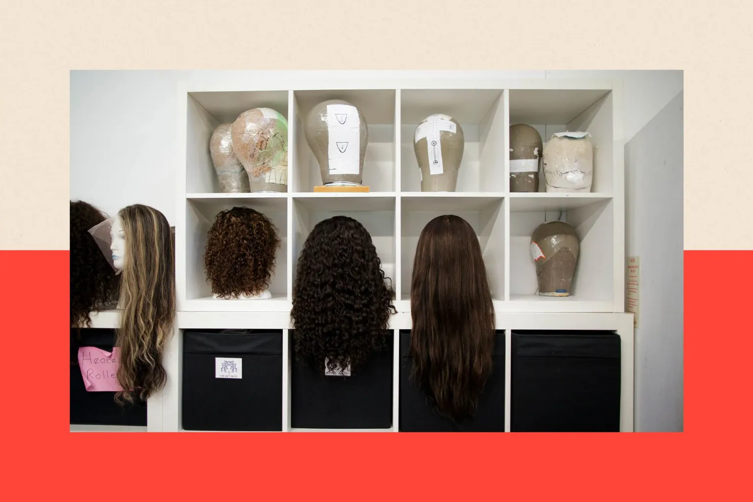 Getty Images Various wigs are seen in a workshop
