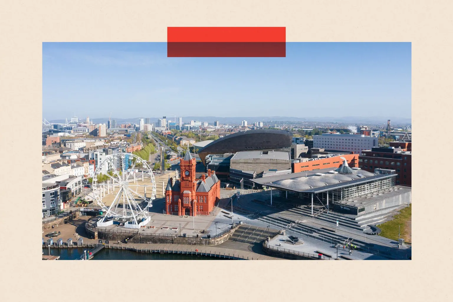 Getty Images  An aerial view of the Senedd at Cardiff Bay