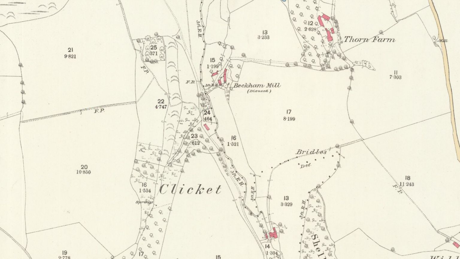 An old map of Clicket dating back to 1888