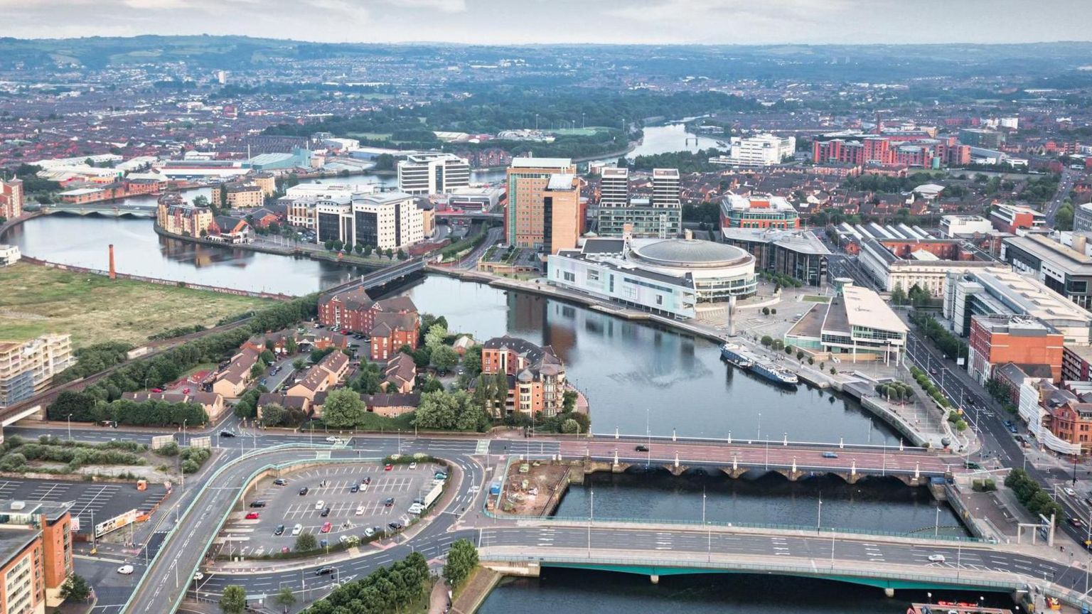 Aerial view of part of Belfast