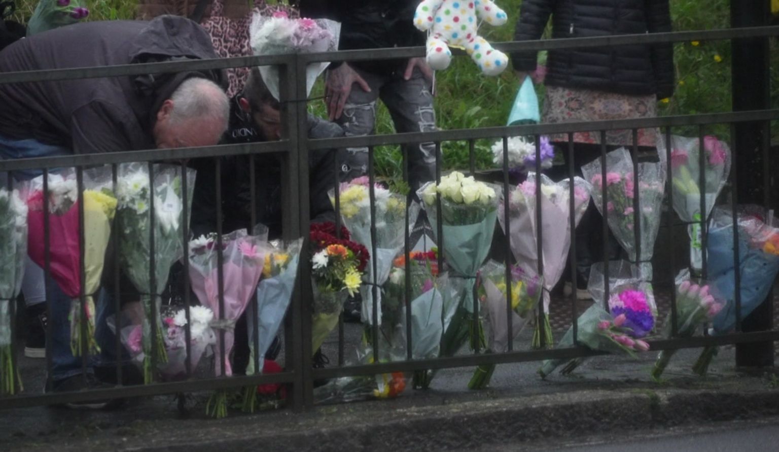 Flowers at scene of crash