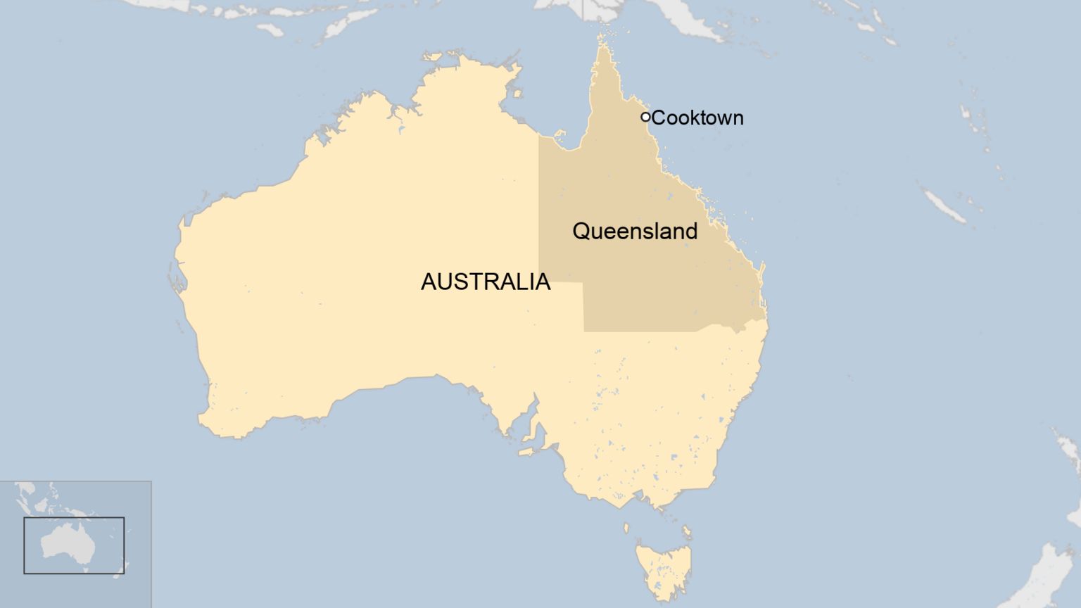 A map of Cooktown