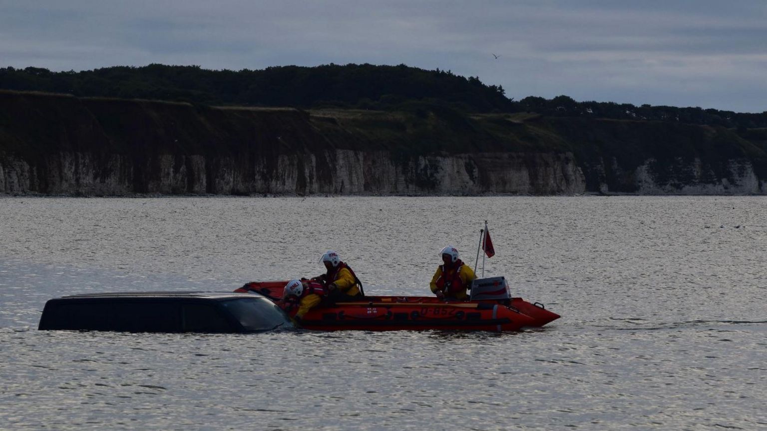 RNLI crew search van