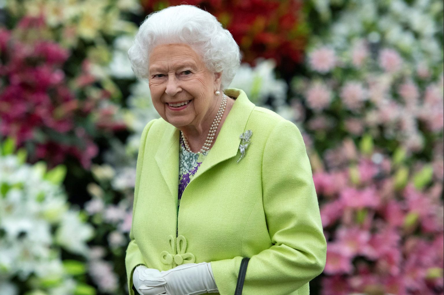 Queen at Chelsea Flower Show in 2019