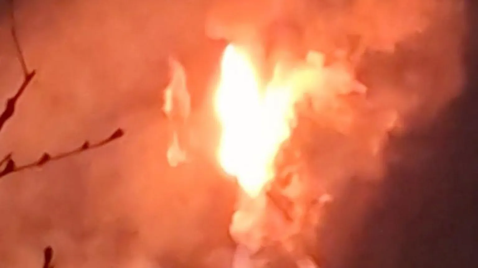 5G mast on fire.