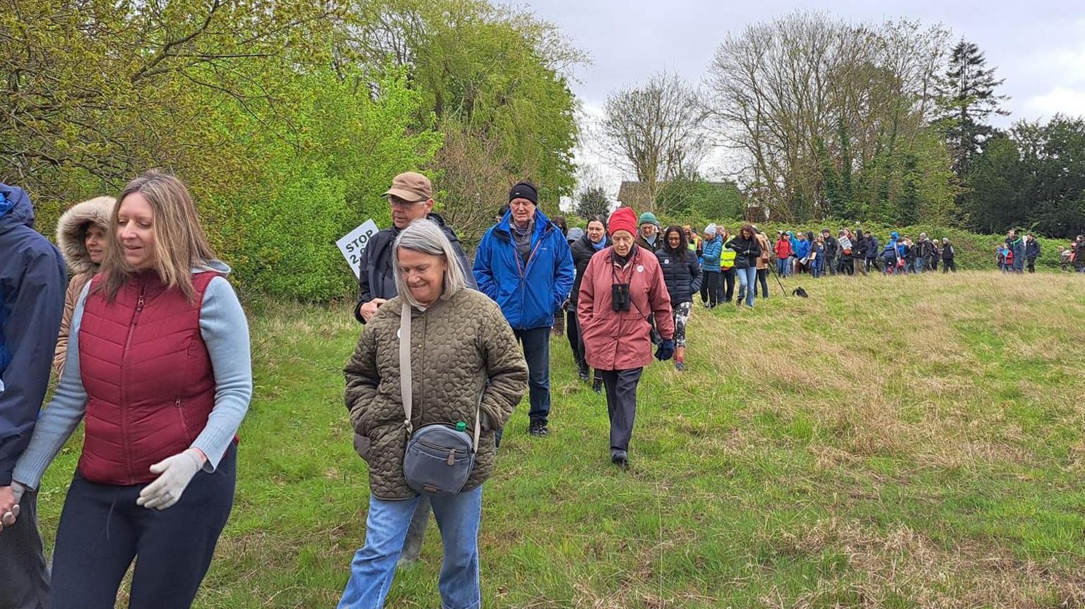Protesters on the Blean on Saturday