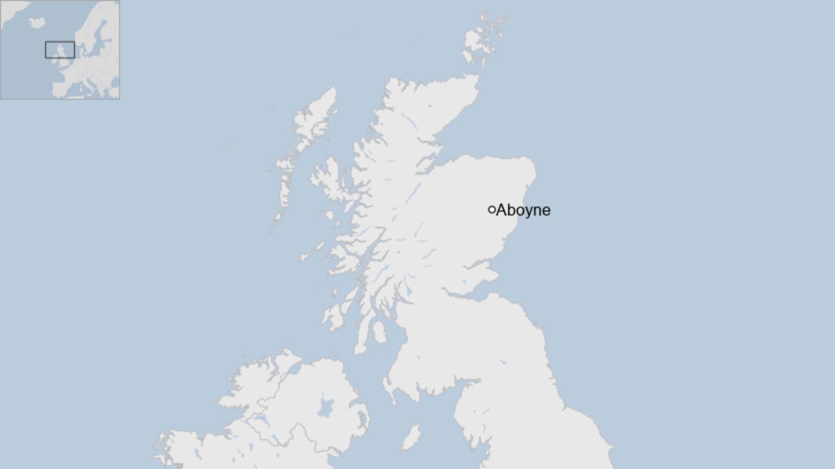Map: Aboyne in Scotland
