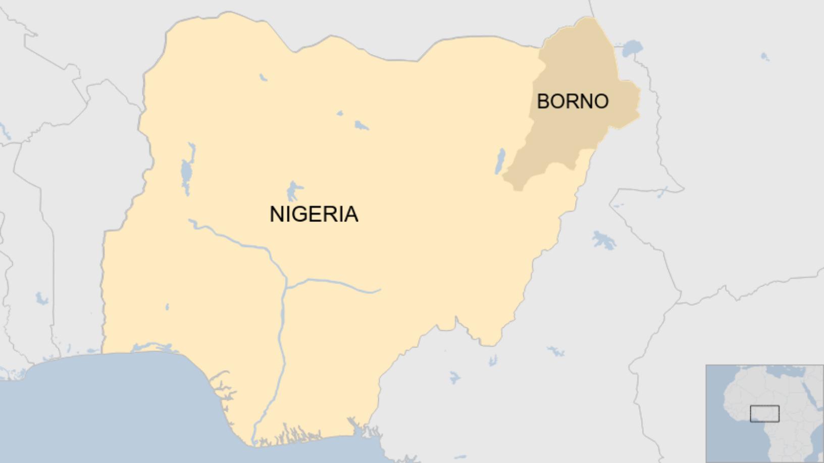 Map: Nigeria's north-eastern Borno state