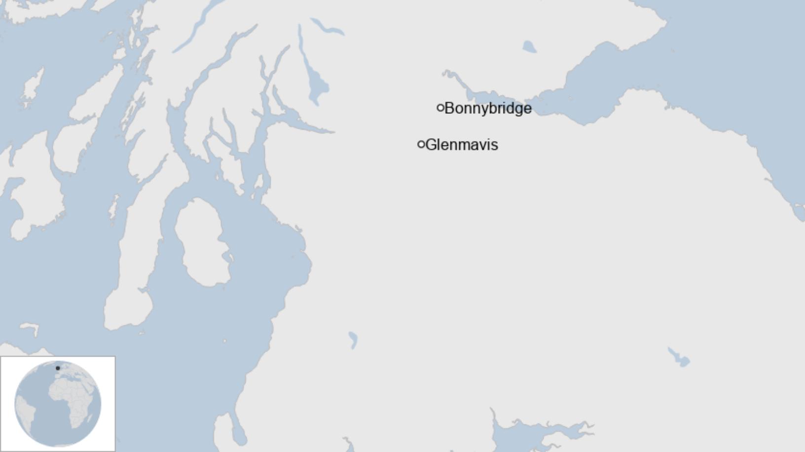 Map: The new line would go from Bonnybridge to Glenmavis