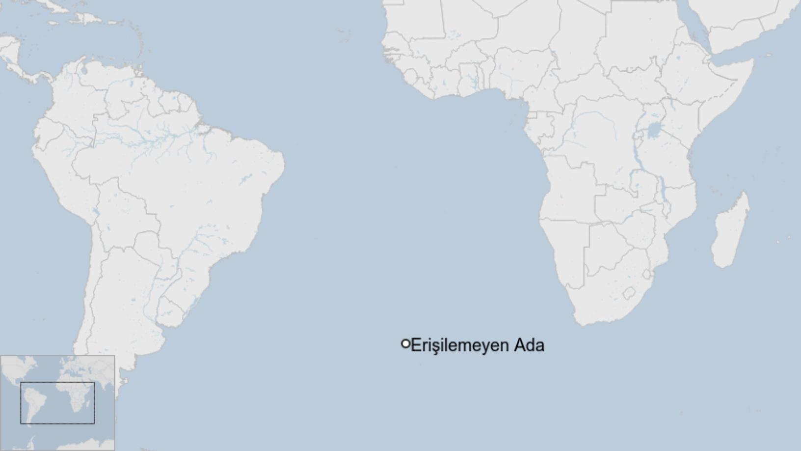 Map: Erişilemeyen Ada'nın haritadaki yeri