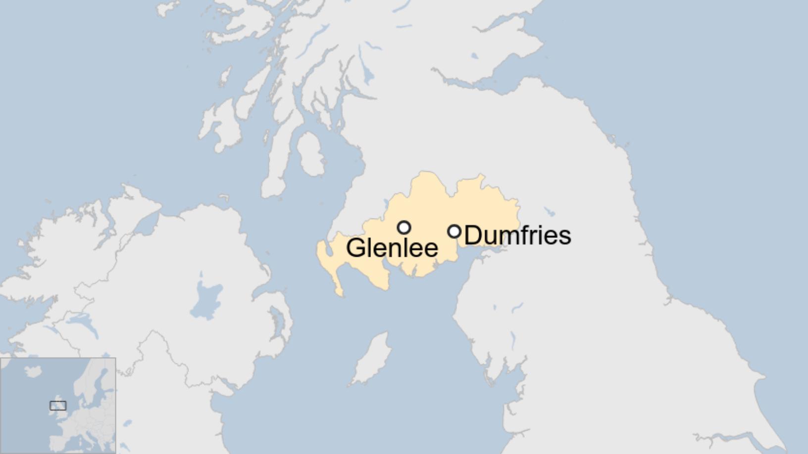 Map: Glenlee and Dumfries