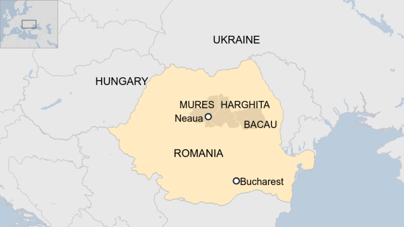 Map: Romania