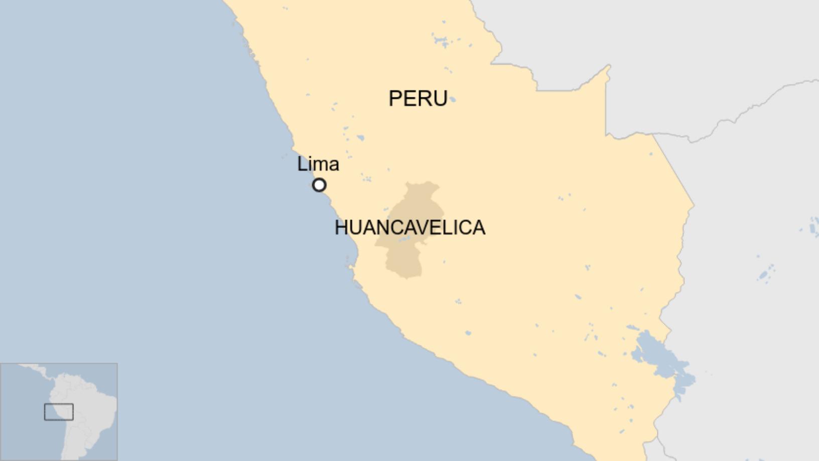 Map: Huancavelica region of Peru 