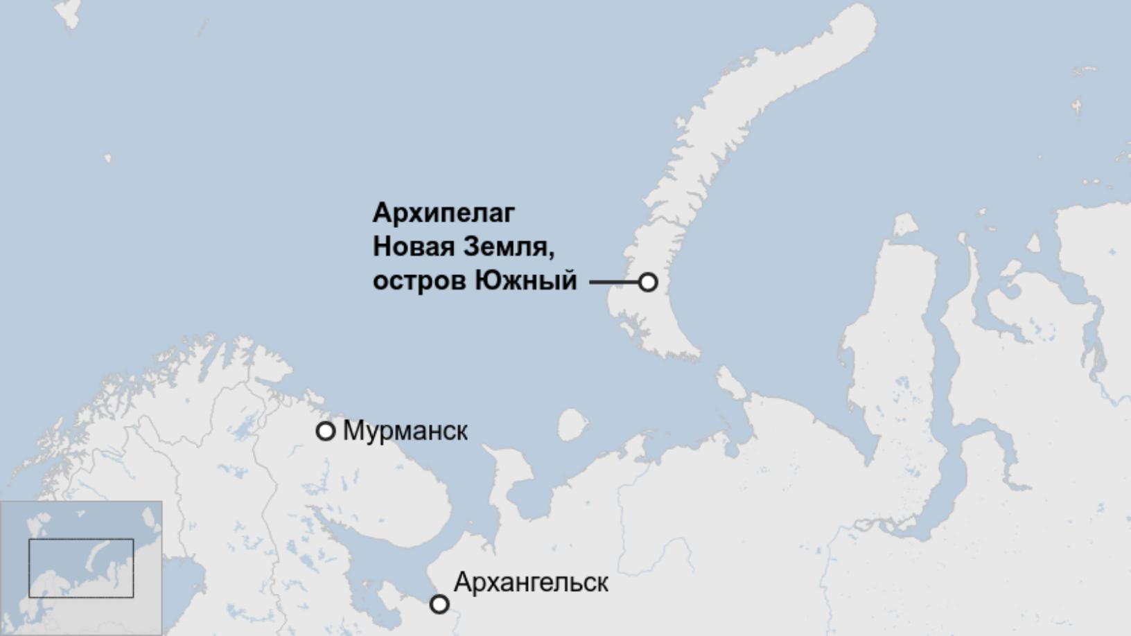 Map: Архипелаг Новая Земля