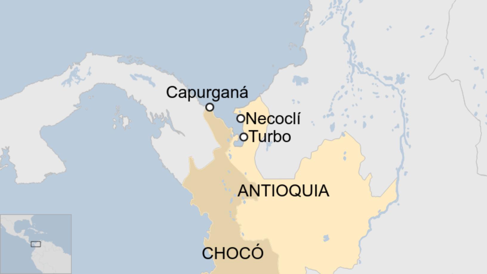 Map: El municipio de Turbo 