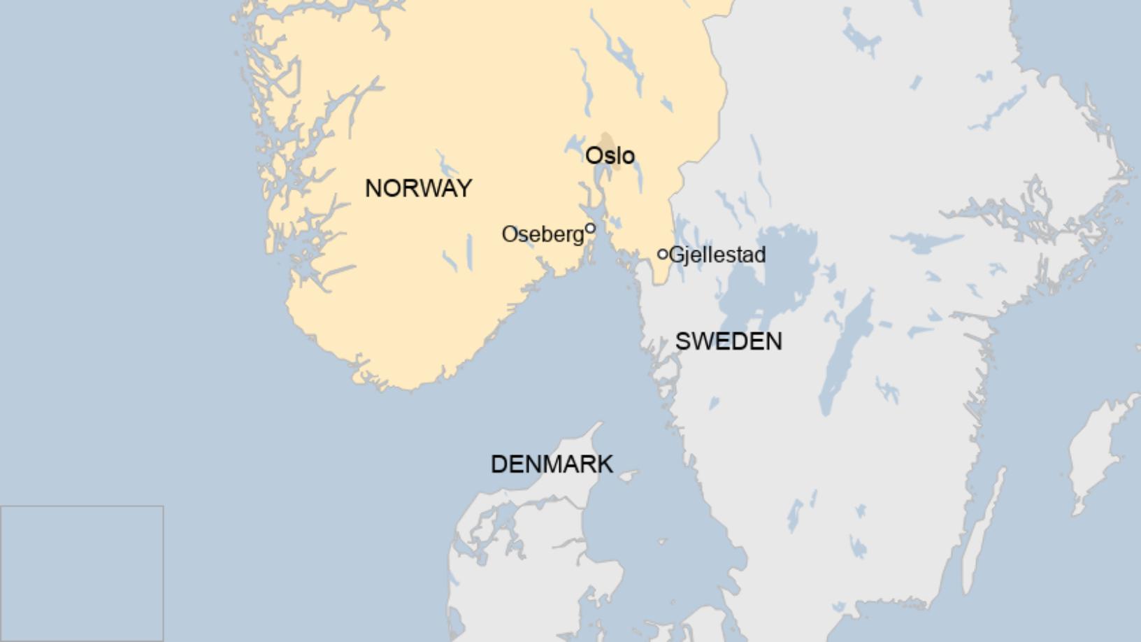 Map: Norway and neighbours