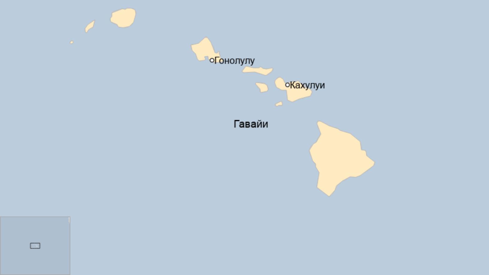 Map: Гавайи