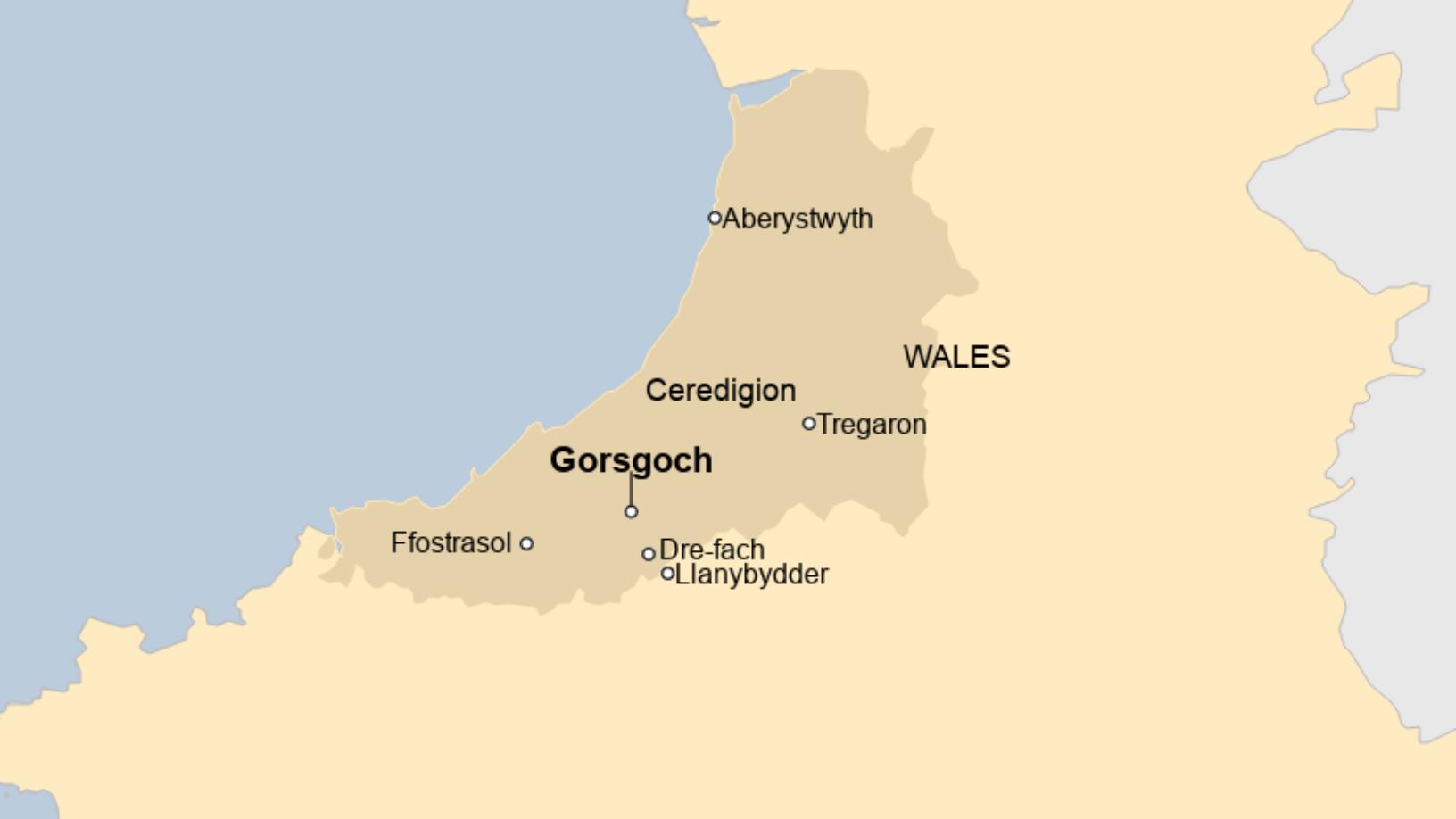 Map: Gorsgorch area