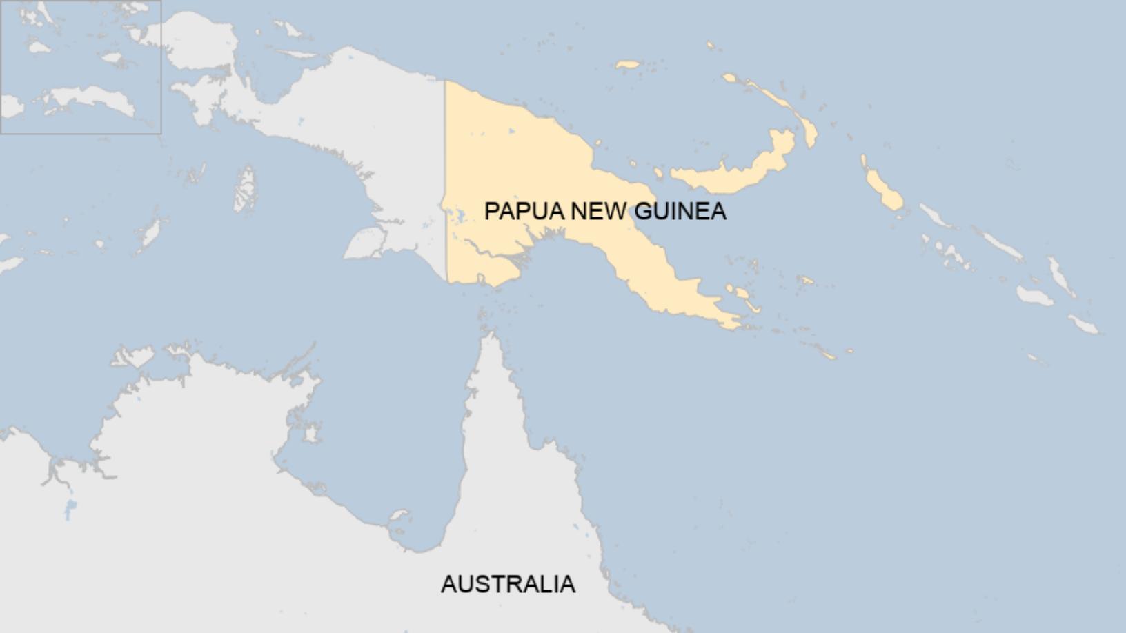 Map: A map showing where Papua New Guinea is
