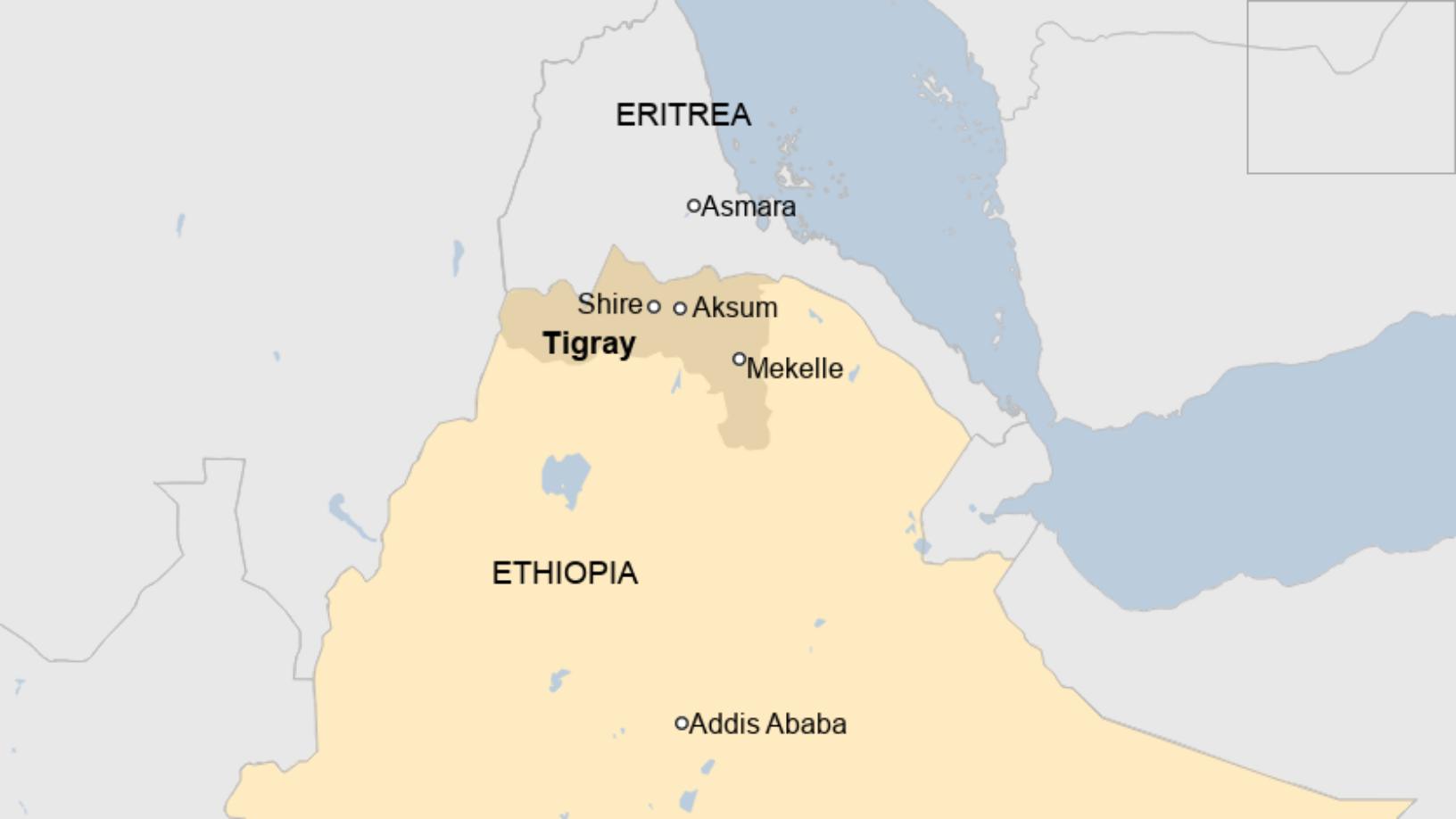 Ethiopia's Tigray conflict: Nasa shows how a war zone faded from space