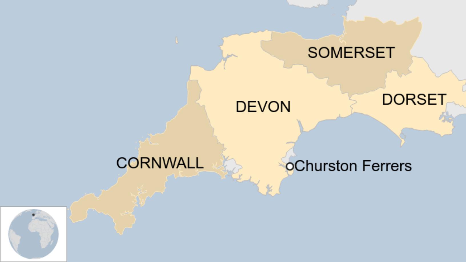 Map: Churston Ferrers in Devon