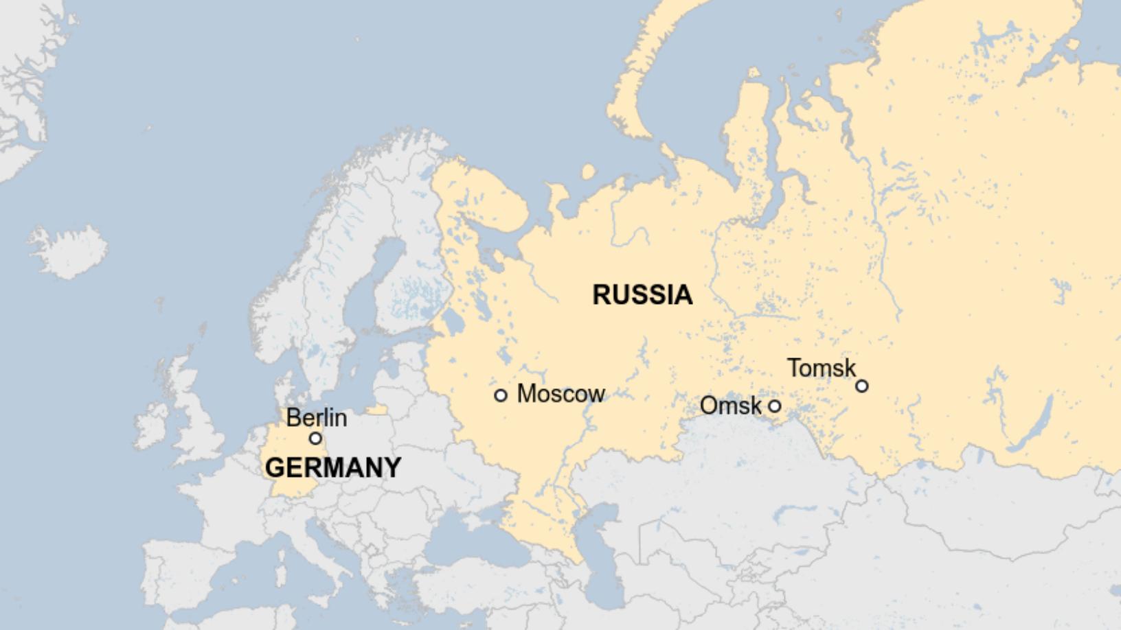 Map: Map of Russia and Germany