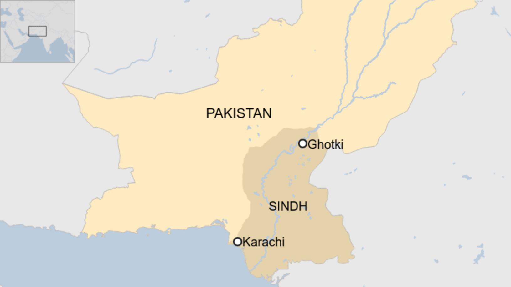 Map: A map of Ghokti in Pakistan
