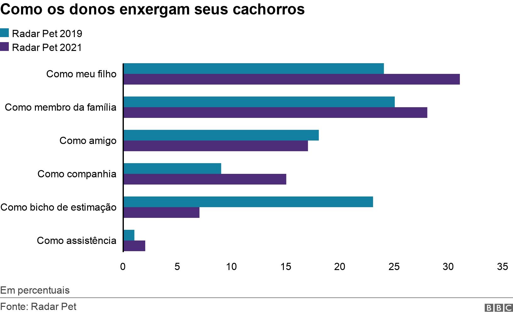 Como donos enxergam seu pet, segundo pesquisa Radar Pet 2021 — Foto: BBC