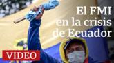 Manifestante en Ecuador