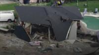House in sinkhole