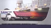 Toppled lorries