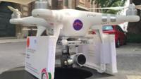 Drone with abortion pills on it before it departs from Germany