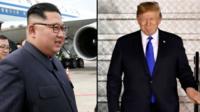 Kim Jong-un and Donald Trump in composite image